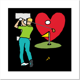 I Love Golf Posters and Art